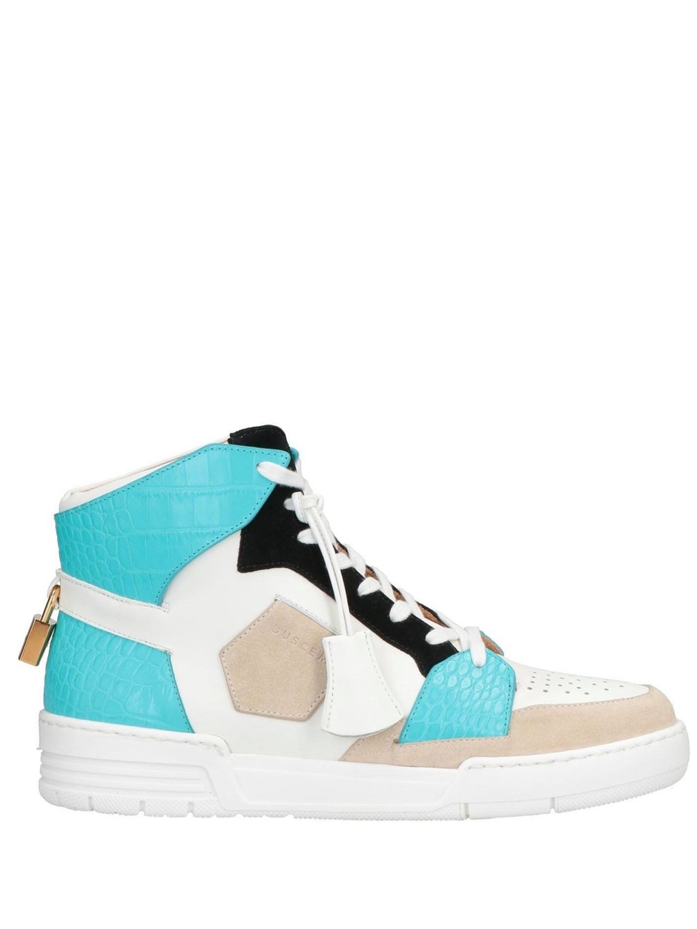 Buscemi Turquoise and White Jordan High-Top Sneakers (42/9)